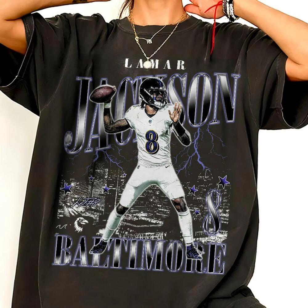 Lamar Jackson Shirt, Football American Graphic